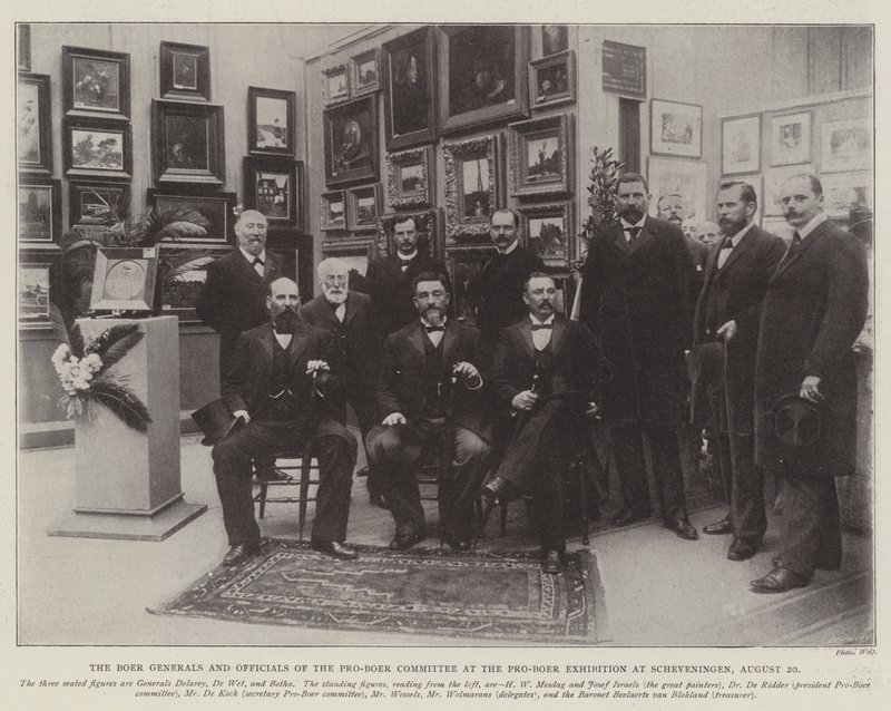 Buurien kenraalit ja Boer-puolueen komitean virkamiehet Pro-Boer-näyttelyssä Scheveningenissä 20. elokuuta tekijältä English Photographer