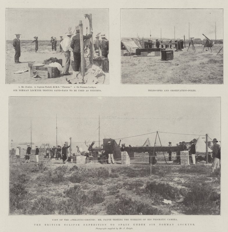 British Eclipse Expedition Espanjaan Sir Norman Lockyerin johdolla tekijältä English Photographer