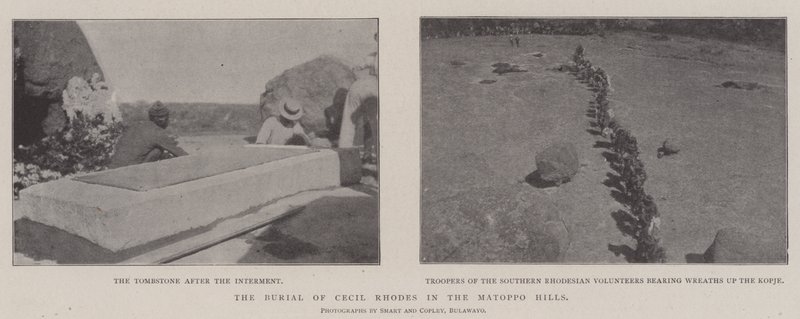 Cecil Rhodesin hautaaminen Matoppon kukkuloille tekijältä English Photographer
