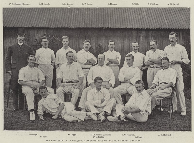 Cape Team of Cricketers, joka aloittaa pelin 21. toukokuuta Sheffield Parkissa tekijältä English Photographer