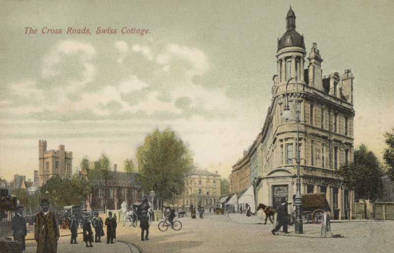 The Cross Roads, Swiss Cottage, Lontoo (värikuva) tekijältä English Photographer