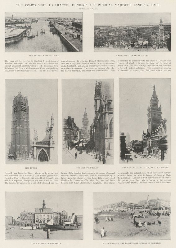 Tsaarit vierailivat Ranskassa, Dunkerquessa, hänen keisarillisen majesteettinsa laskeutumispaikassa tekijältä English Photographer
