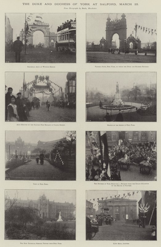 Yorkin herttua ja herttuatar Salfordissa 25. maaliskuuta tekijältä English Photographer