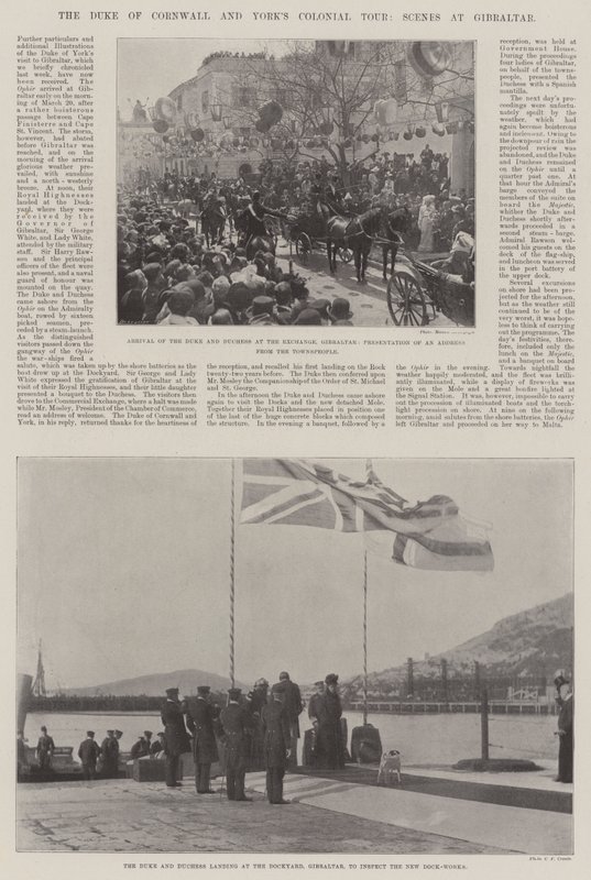 The Duke of Cornwall ja Yorks Colonial Tour, Scenes at Gibraltar tekijältä English Photographer