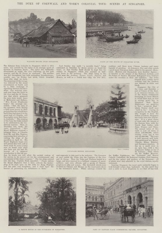 The Duke of Cornwall ja Yorks Colonial Tour, Scenes at Singapore tekijältä English Photographer