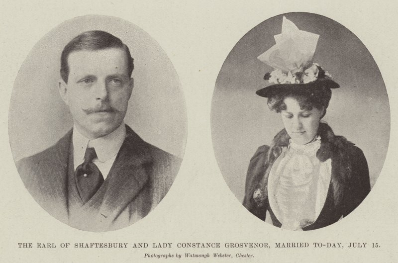 Earl of Shaftesbury ja Lady Constance Grosvenor menivät naimisiin tänään, 15. heinäkuuta tekijältä English Photographer