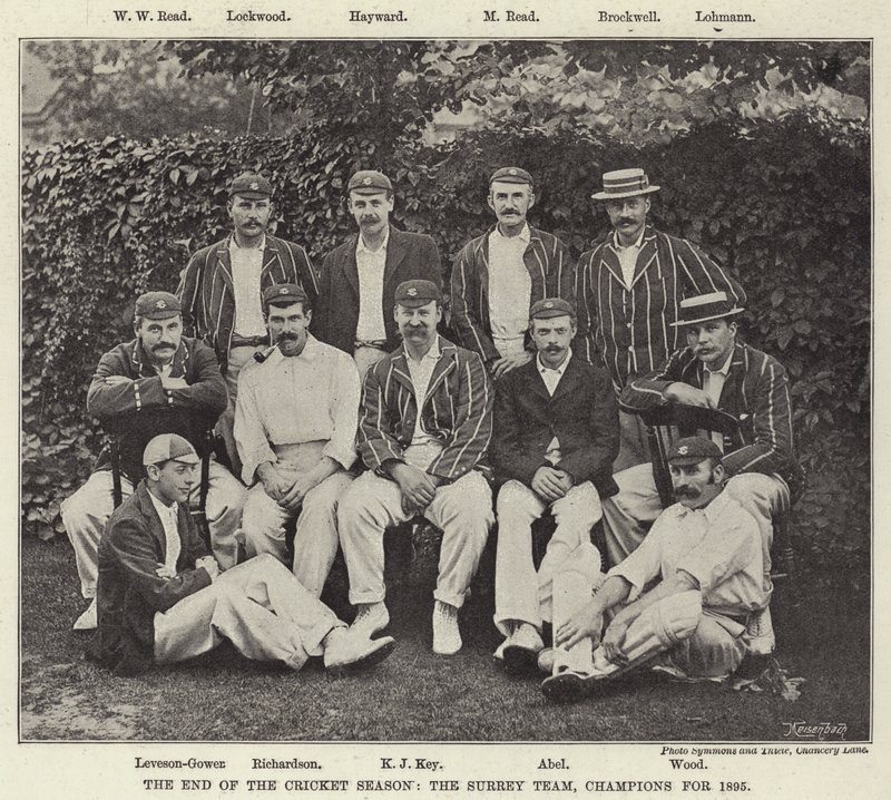 Krikettikauden loppu, Surrey-joukkue, vuoden 1895 mestarit tekijältä English Photographer