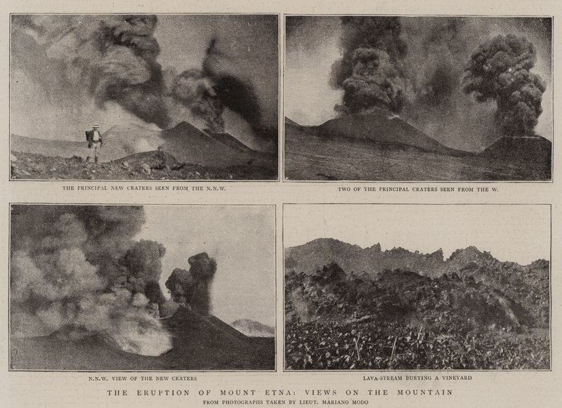 Etna-vuoren purkaus, näkymät vuorelle tekijältä English Photographer