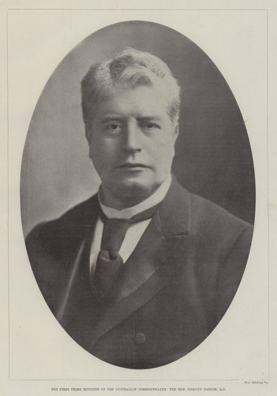 Australian kansainyhteisön ensimmäinen pääministeri, kunnianarvoisa Edmund Barton, QC tekijältä English Photographer