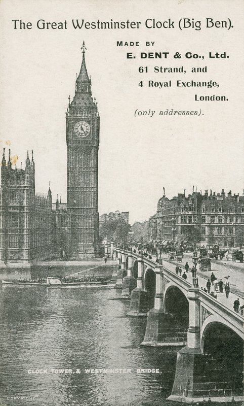 Suuri Westminsterin kello, Big Ben, valmistaja E Dent ja Co Ltd. (E Dent ja Co Ltd) tekijältä English Photographer
