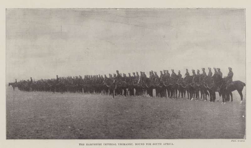 Hampshire Imperial Yeomanry, matkalla Etelä-Afrikkaan tekijältä English Photographer