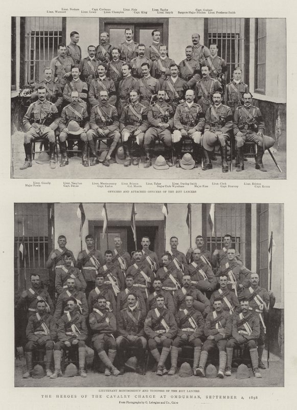 The Heroes of the Cavalry Charge -hyökkäys Omdurmanissa, 2. syyskuuta 1898 tekijältä English Photographer