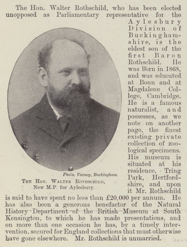 Arvoisa Walter Rothschild, Aylesburyn uusi kansanedustaja tekijältä English Photographer