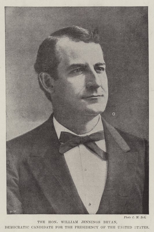 kunnianarvoisa William Jennings Bryan, demokraattien ehdokas Yhdysvaltain presidentiksi tekijältä English Photographer