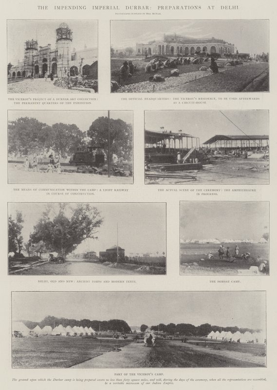 Tuleva keisarillinen Durbar, valmistelut Delhissä tekijältä English Photographer