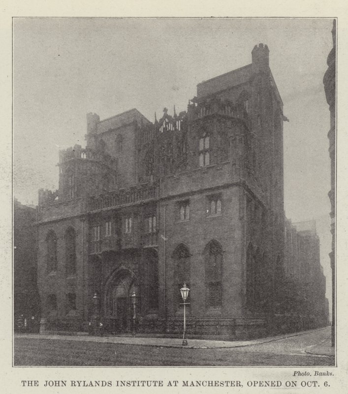 John Rylands Institute Manchesterissa avattiin 6. lokakuuta tekijältä English Photographer