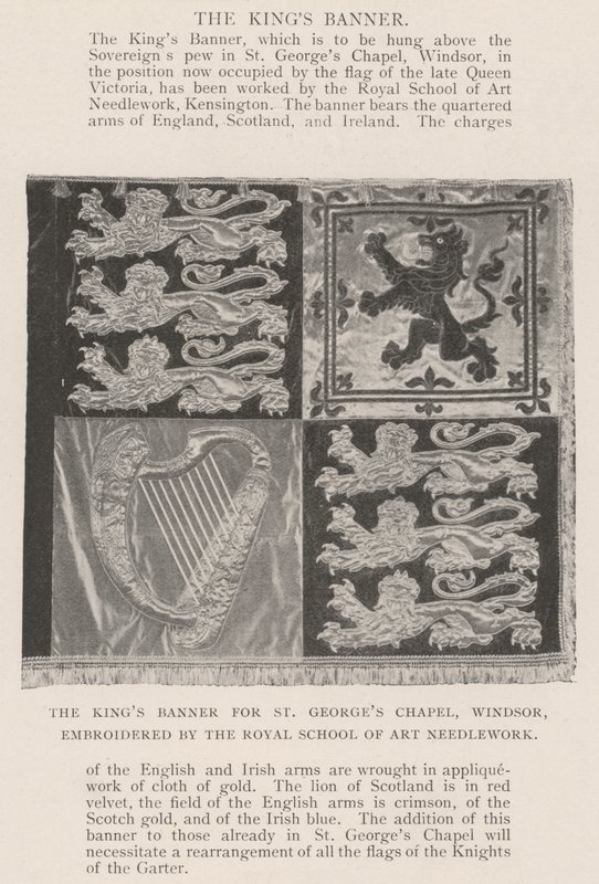 Kings Banner St Georges Chapelille, Windsor, kirjailtu Royal School of Art Needleworkin toimesta tekijältä English Photographer