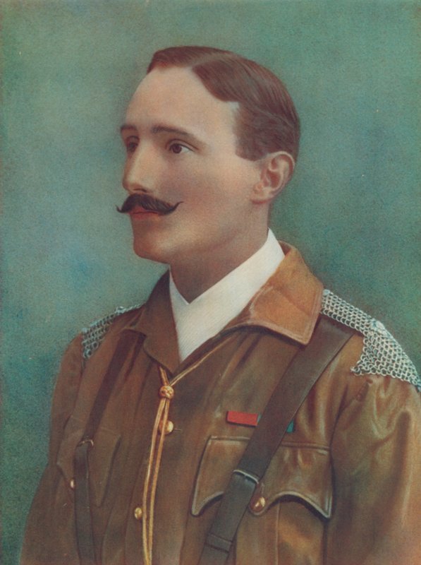 Edesmennyt kapteeni Hon. R. H. De Montmorency. De Montmorencyn partiolaisten komentaja tekijältä English Photographer