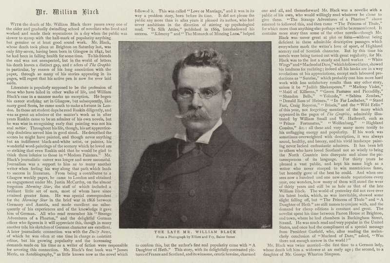 Edesmennyt herra William Black tekijältä English Photographer