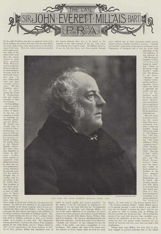 Edesmennyt Sir John Everett Millais, Muistokirjoitukset tekijältä English Photographer