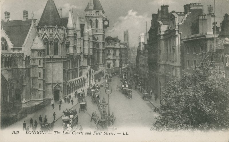 The Law Courts ja Fleet Street, Lontoo tekijältä English Photographer