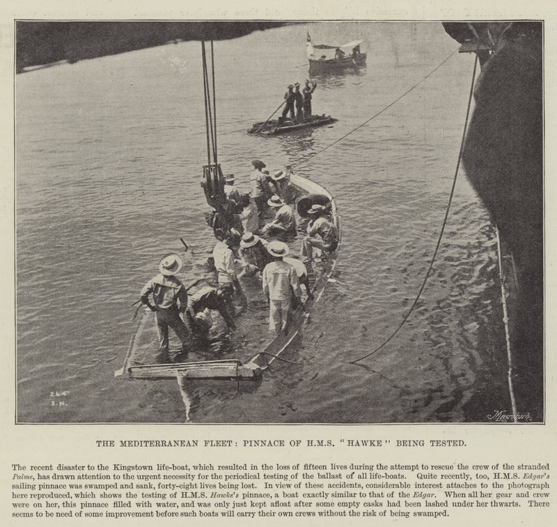 Välimeren laivasto, Pinnace of HMS Hawke testataan tekijältä English Photographer