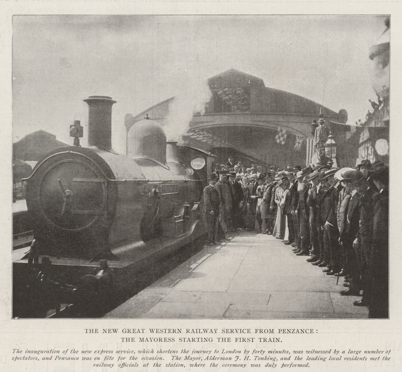 Uusi Great Western Railway Service Penzancesta, pormestari aloittaa ensimmäisen junan tekijältä English Photographer