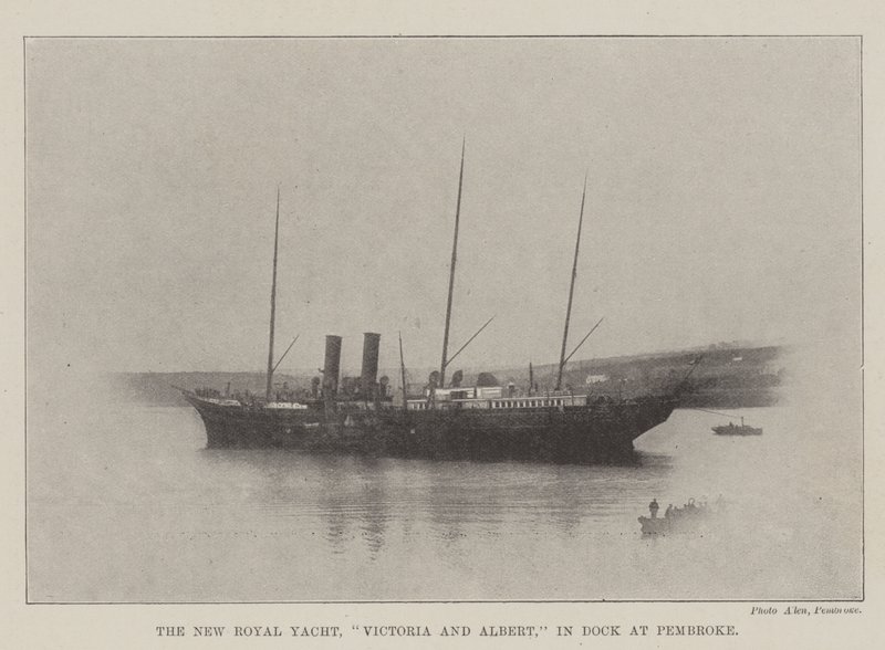 Uusi Royal Yacht, Victoria ja Albert, Dockissa Pembrokessa tekijältä English Photographer