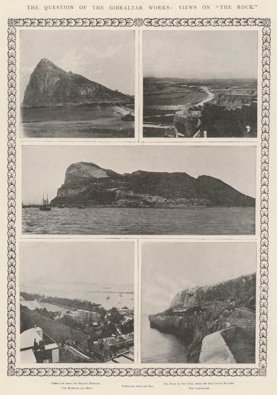 Gibraltarin teosten kysymys, näkymät kalliolle tekijältä English Photographer