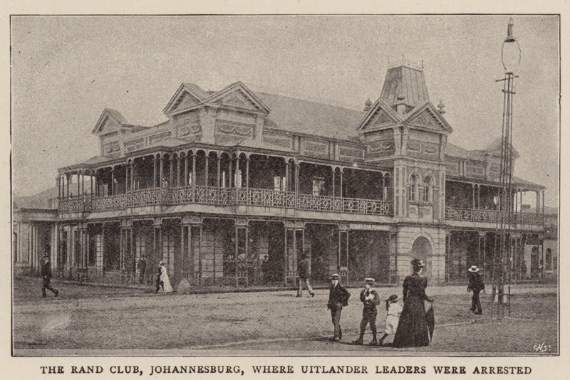 Rand Club, Johannesburg, jossa Uitlander Leaders pidätettiin tekijältä English Photographer