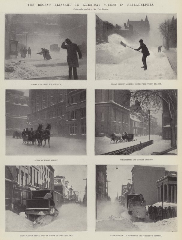 Viimeaikainen myrsky Amerikassa, kohtauksia Philadelphiassa tekijältä English Photographer
