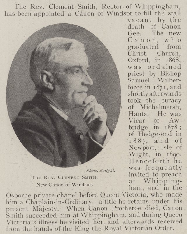 Pastori Clement Smith, Windsorin uusi kaanoni tekijältä English Photographer