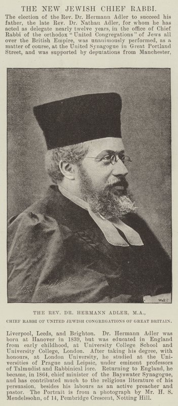 Pastori Hermann Adler, MA, Iso-Britannian yhdistyneiden juutalaisten seurakuntien päärabbi tekijältä English Photographer