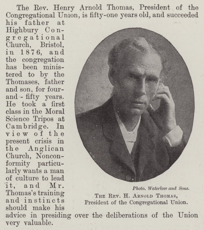 Pastori H Arnold Thomas, seurakuntaliiton puheenjohtaja tekijältä English Photographer