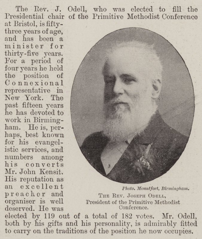 Pastori Joseph Odell, primitiivisen metodistikonferenssin puheenjohtaja tekijältä English Photographer