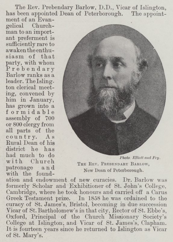 Pastori Prebendary Barlow, Peterboroughin uusi dekaani tekijältä English Photographer