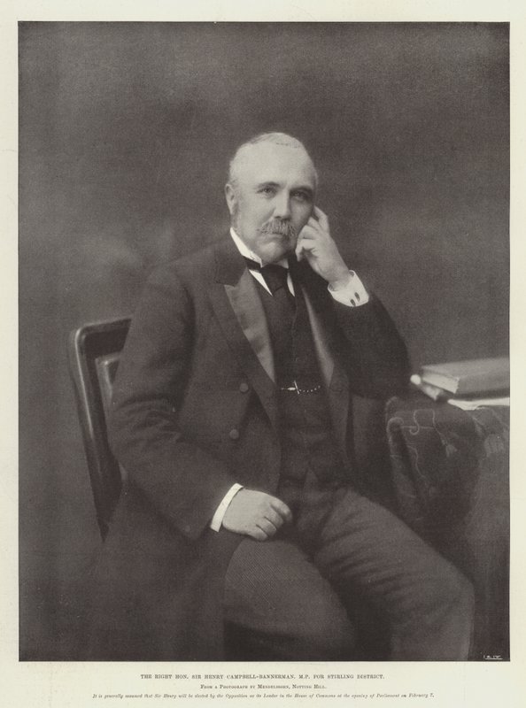 Oikea herra Sir Henry Campbell-Bannerman, Stirlingin piirin kansanedustaja tekijältä English Photographer