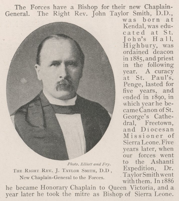 Oikea pastori J Taylor Smith, DD, uusi joukkojen kenraalikappeli tekijältä English Photographer