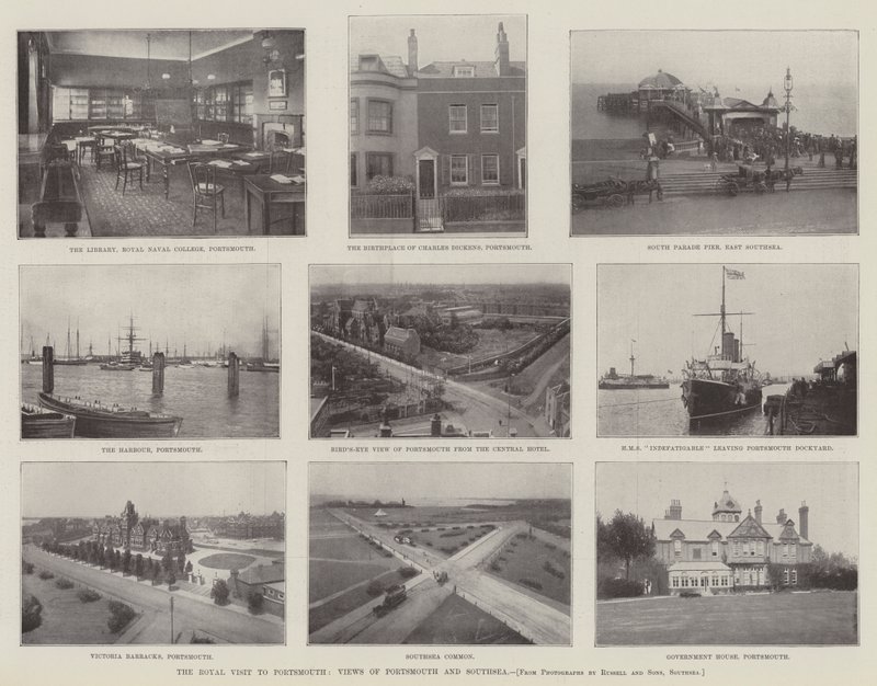 Kuninkaallinen vierailu Portsmouthiin, näkymät Portsmouthiin ja Southseaan tekijältä English Photographer