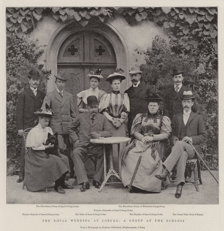Kuninkaalliset häät Coburgissa, ryhmä Schlossissa tekijältä English Photographer
