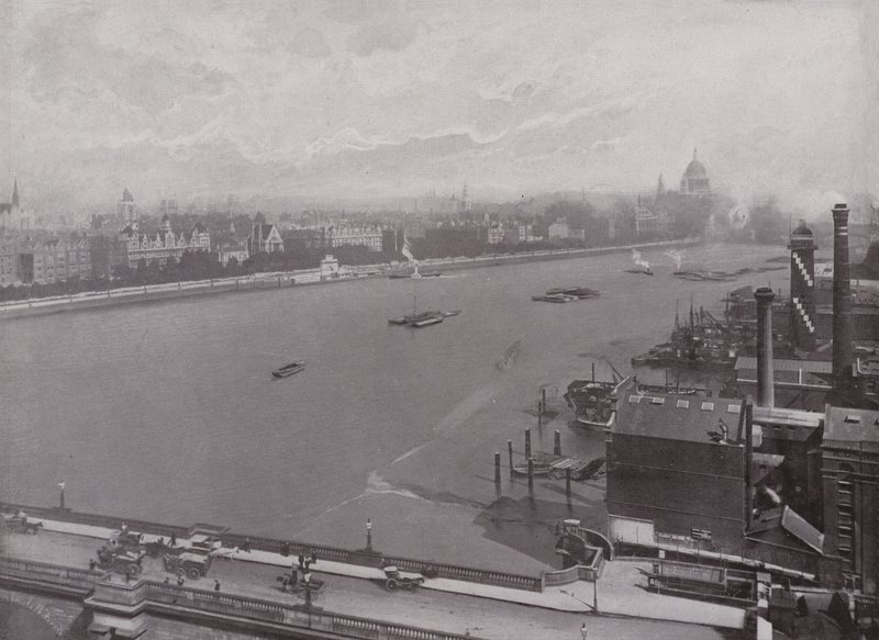 Thames ja Victoria Embankmentin itäosa tekijältä English Photographer