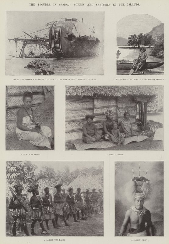 Samoan ongelma, kohtauksia ja luonnoksia saarilla tekijältä English Photographer