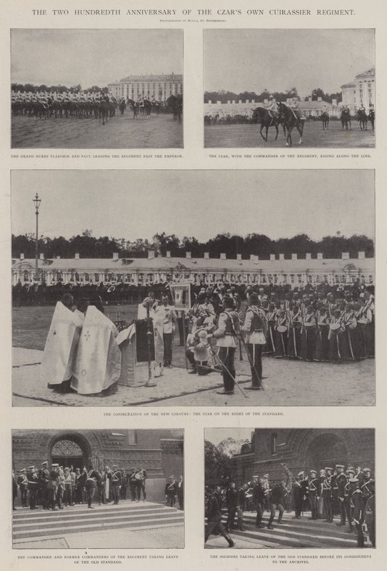 Tsaarien oman Cuirassier-rykmentin kaksisataa vuotta tekijältä English Photographer