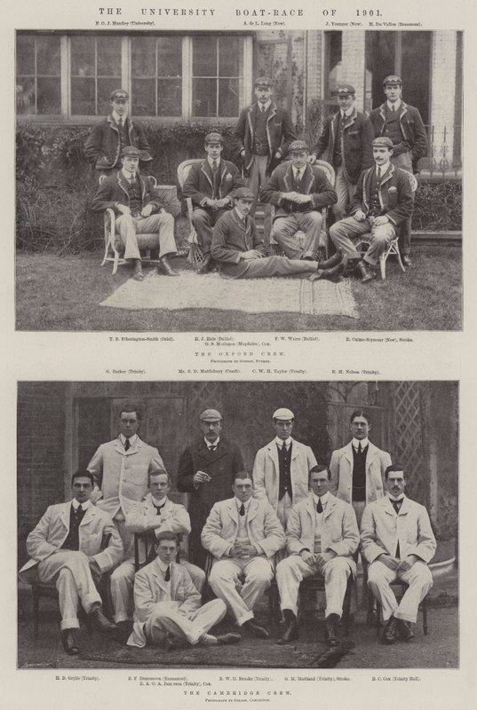 Yliopiston venekilpailu 1901 tekijältä English Photographer