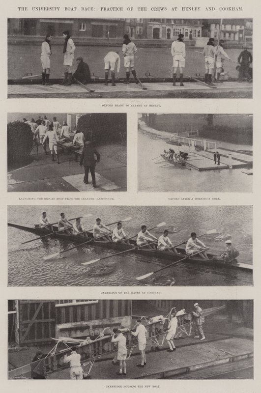 Yliopiston venekilpailu, miehistön harjoitukset Henleyssä ja Cookhamissa tekijältä English Photographer