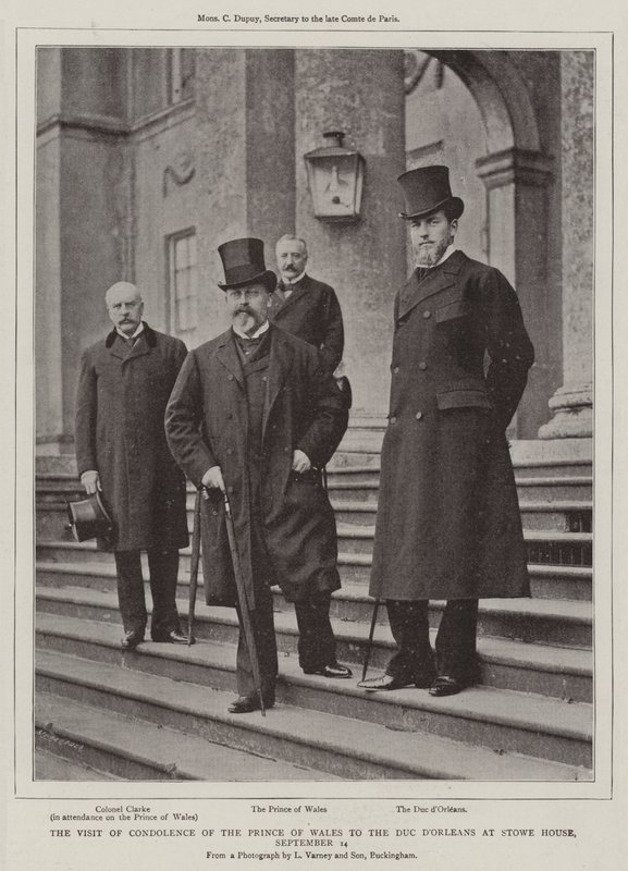 Walesin prinssin surunvalitteluvierailu Duc dOrleansin luo Stowe Housessa, 14. syyskuuta tekijältä English Photographer