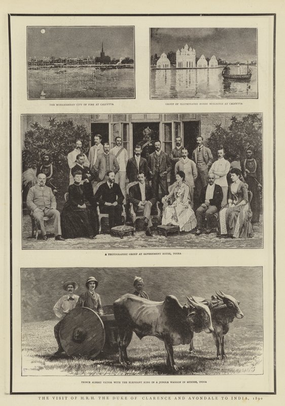 Clarencen ja Avondalen herttua HRH:n vierailu Intiaan, 1890 tekijältä English Photographer