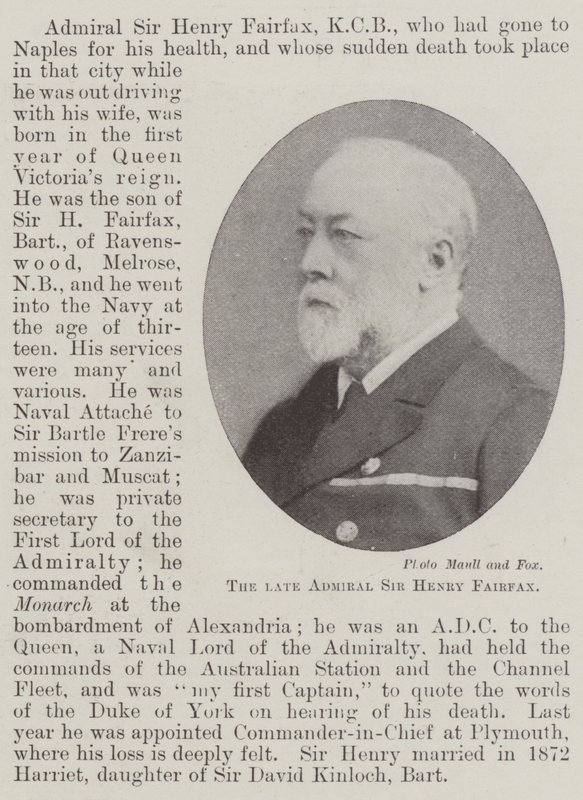 Edesmennyt amiraali Sir Henry Fairfax tekijältä English Photographer