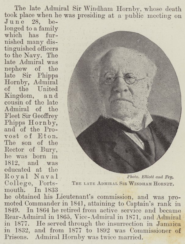 Edesmennyt amiraali Sir Windham Hornby tekijältä English Photographer
