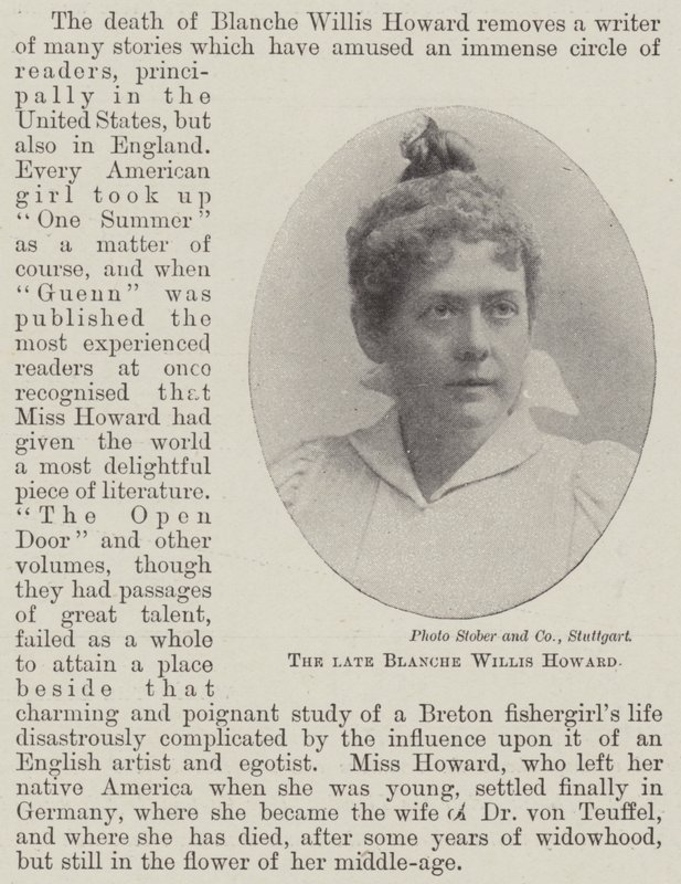 Edesmennyt Blanche Willis Howard tekijältä English Photographer